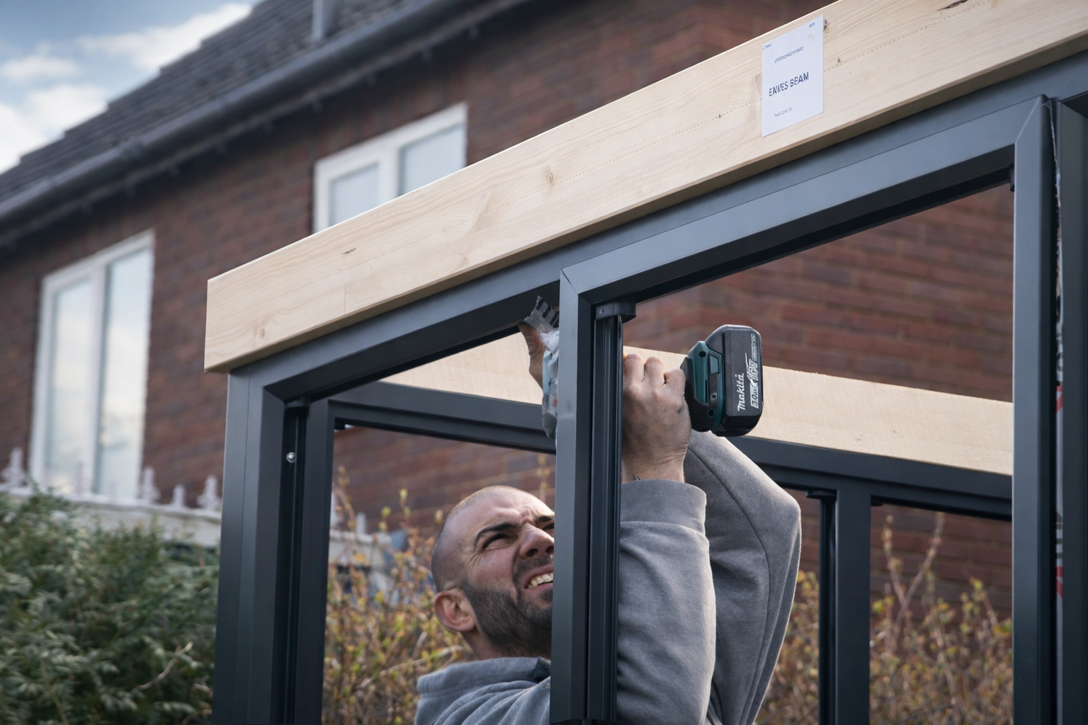 Icotherm roof installation in progress