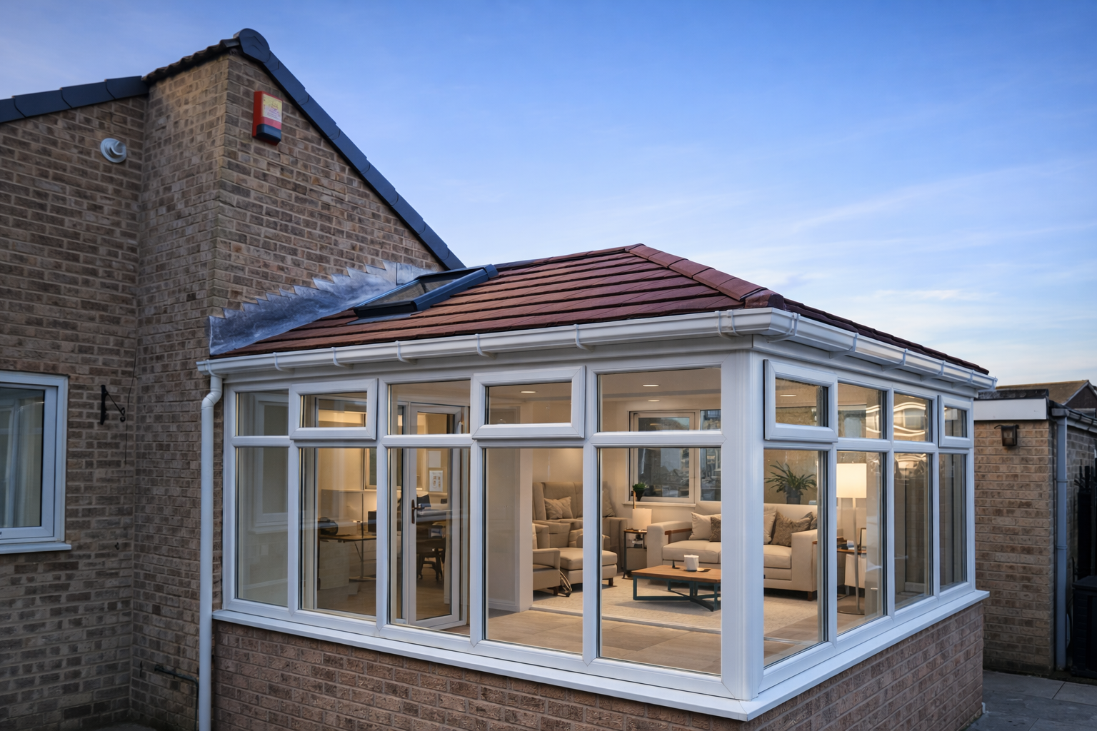 Beautiful conservatory roof after installation