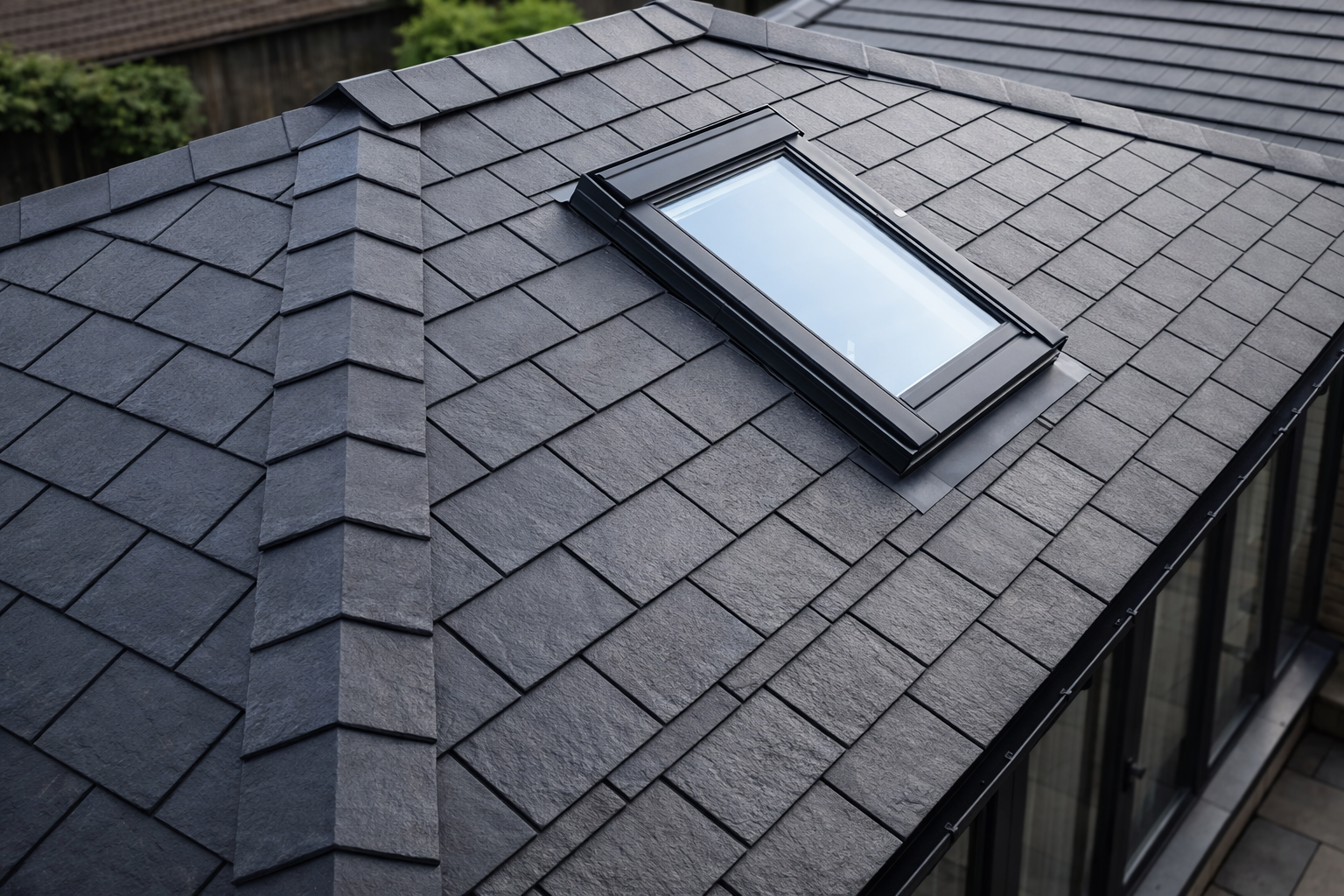 VELUX roof window installed in conservatory, flooding space with natural light